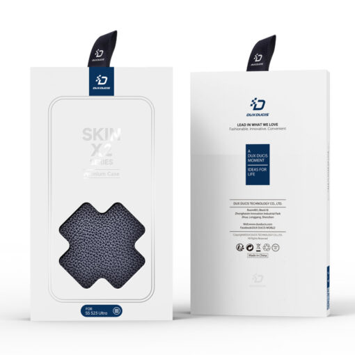 Samsung S23 ULTRA kaaned kaarditaskuga Dux Ducis Skin X2 magnetiga sulguv sinine 12