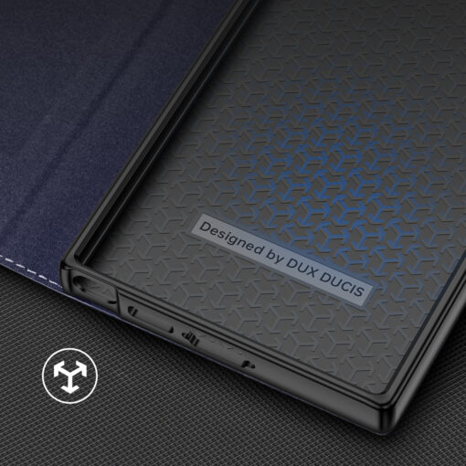 Samsung S23 ULTRA kaaned kaarditaskuga Dux Ducis Skin X2 magnetiga sulguv sinine 8