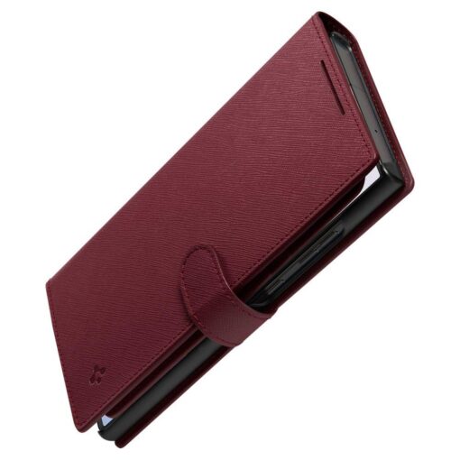 Samsung S23 ULTRA raamatkaaned Spigen Wallet S Plus kunstnahast burgundy 12