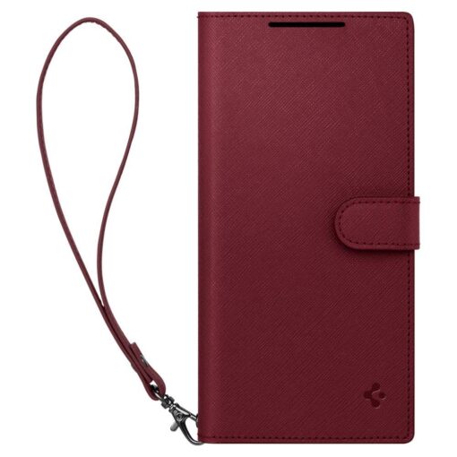 Samsung S23 ULTRA raamatkaaned Spigen Wallet S Plus kunstnahast burgundy 3