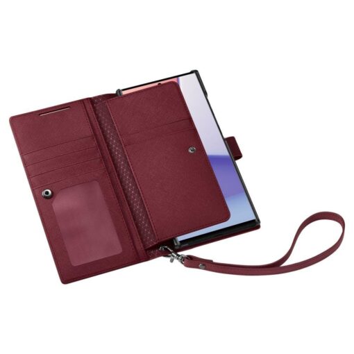 Samsung S23 ULTRA raamatkaaned Spigen Wallet S Plus kunstnahast burgundy 7