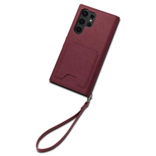Samsung S23 ULTRA raamatkaaned Spigen Wallet S Plus kunstnahast burgundy 8