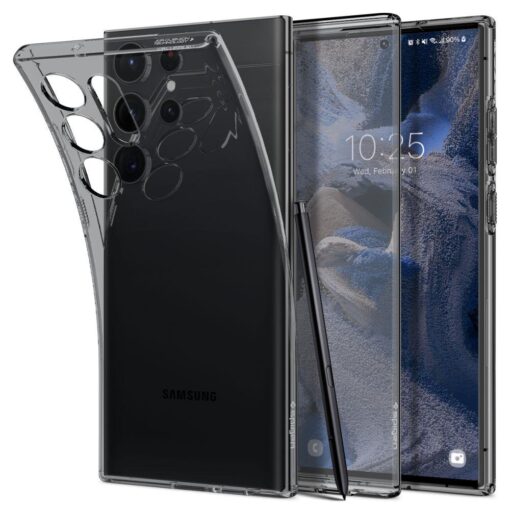 Samsung S23 ULTRA umbris Spigen Liquid Crystal silikoonist labipaistev tume