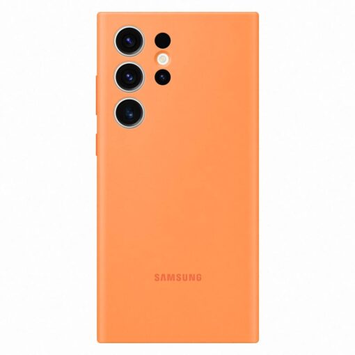 Samsung S23 ULTRA umbris silikoonist Samsung Silicone Cover Case oranz EF PS918TOEGWW