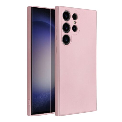 Samsung S23 ULTRA umbris silikoonist metalliku laikega roosa 1