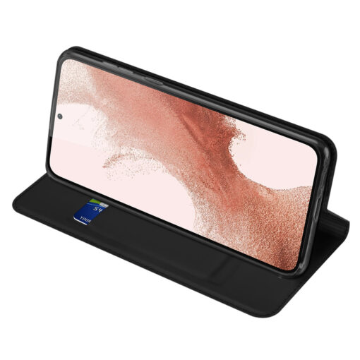 Samsung S23 kaaned kaarditaskuga Dux Ducis Skin Pro kunstnahast must 4
