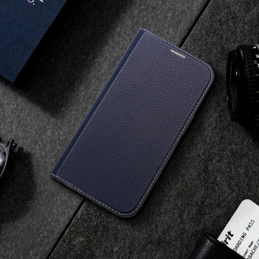 Samsung S23 kaaned kaarditaskuga Dux Ducis Skin X2 magnetiga sulguv sinine 4