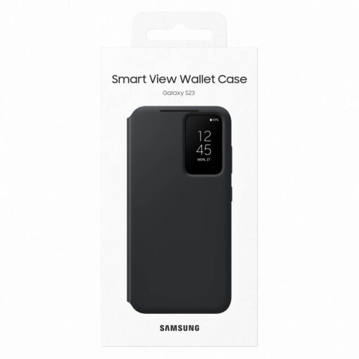 Samsung S23 kaaned kaarditaskuga Samsung Smart View Wallet Case must EF ZS911CBEGWW 6