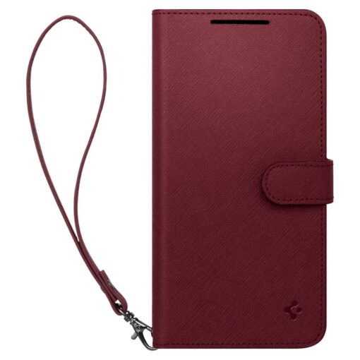 Samsung S23 raamatkaaned Spigen Wallet S Plus kunstnahast burgundy 2
