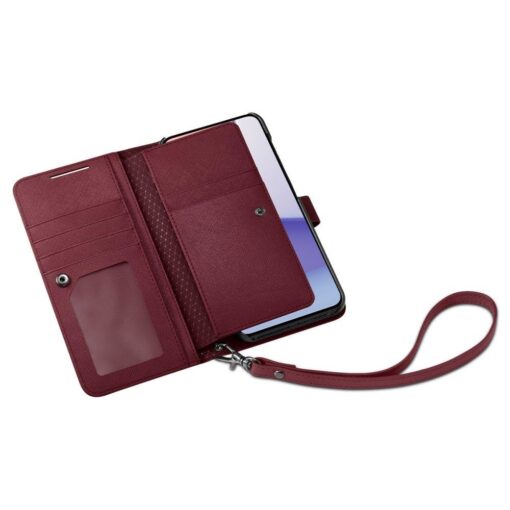 Samsung S23 raamatkaaned Spigen Wallet S Plus kunstnahast burgundy 6