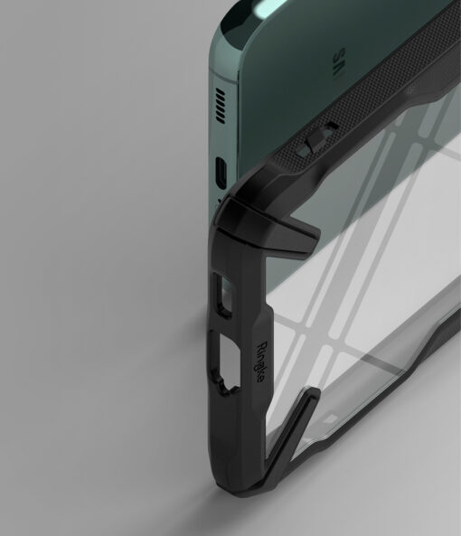 Samsung S23 umbris Fusion X Camo plastikust taguse ja silikoonist raamiga must 8