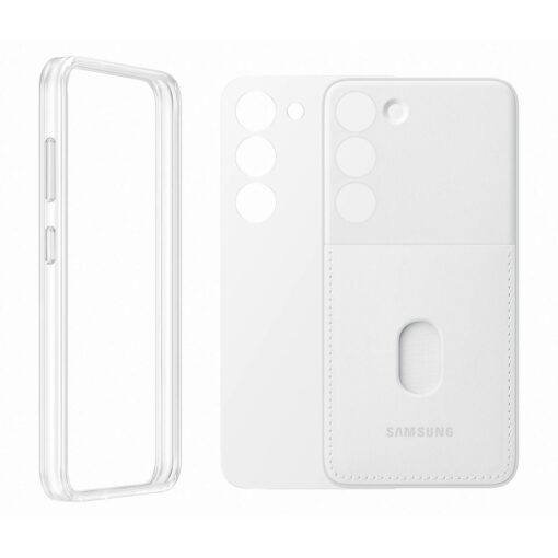Samsung S23 umbris Samsung Frame Cover vahetatava tagapaneeliga valge EF MS911CWEGWW 3