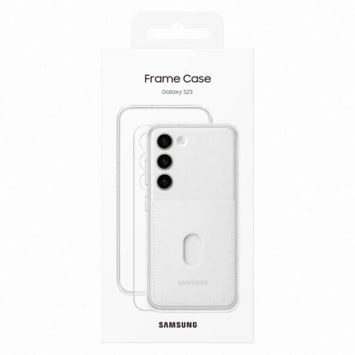 Samsung S23 umbris Samsung Frame Cover vahetatava tagapaneeliga valge EF MS911CWEGWW 7