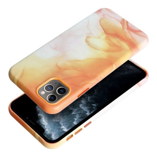 iPhone 11 PRO MAX umbris MagSafe kunstnahast lained oranz 1