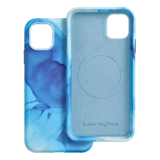 iPhone 11 PRO MAX umbris MagSafe kunstnahast lained sinine 6