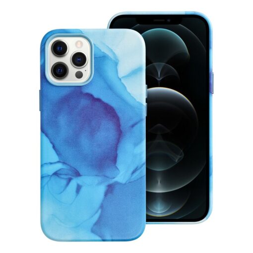 iPhone 12 PRO MAX umbris MagSafe kunstnahast lained sinine 2