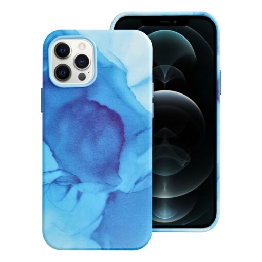 iPhone 12 PRO umbris MagSafe kunstnahast lained sinine