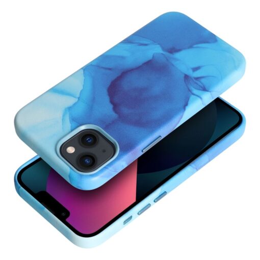 iPhone 13 umbris MagSafe kunstnahast lained sinine 1