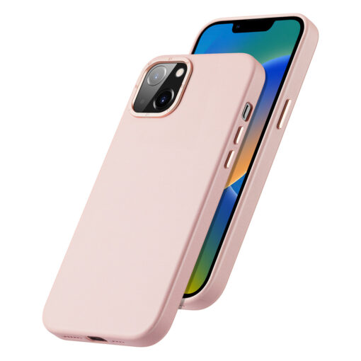 iPhone 14 PLUS umbris Dux Ducis Grit MagSafe okoloogilisest nahast roosa 1