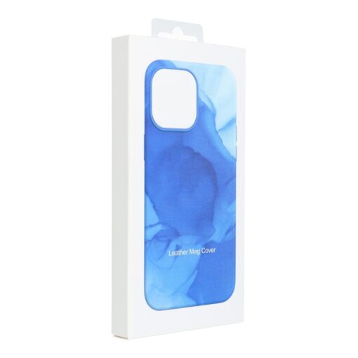 iPhone 14 PLUS umbris MagSafe kunstnahast lained sinine 10