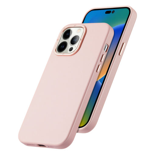 iPhone 14 PRO MAX umbris Dux Ducis Grit MagSafe okoloogilisest nahast roosa 1