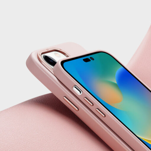 iPhone 14 PRO MAX umbris Dux Ducis Grit MagSafe okoloogilisest nahast roosa 7