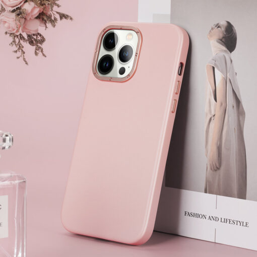 iPhone 14 PRO MAX umbris Dux Ducis Grit MagSafe okoloogilisest nahast roosa 9