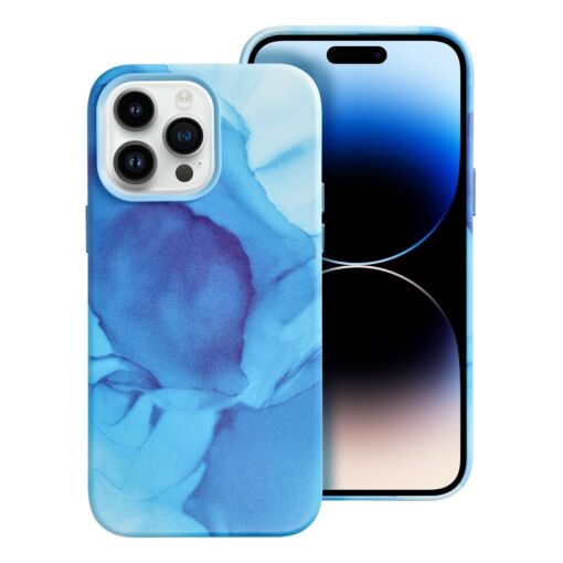 iPhone 14 PRO MAX umbris MagSafe kunstnahast lained sinine