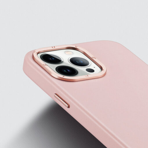 iPhone 14 PRO umbris Dux Ducis Grit MagSafe okoloogilisest nahast roosa 6