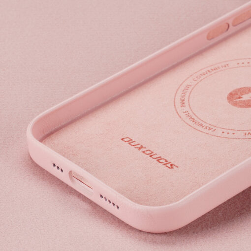 iPhone 14 PRO umbris Dux Ducis Grit MagSafe okoloogilisest nahast roosa 8