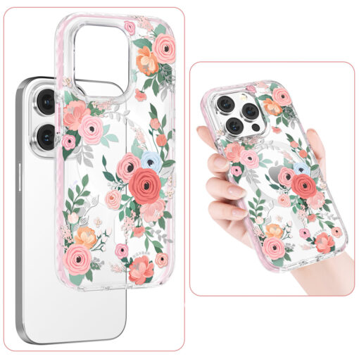 iPhone 14 umbris silikoonist MagSafe Flora KB rose flowers 6