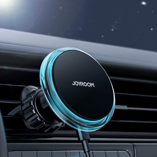 MagSafe juhtmevaba laadija ja hoidik autosse ventilatsiooniavasse 15W Qi Silver JR ZS291 10