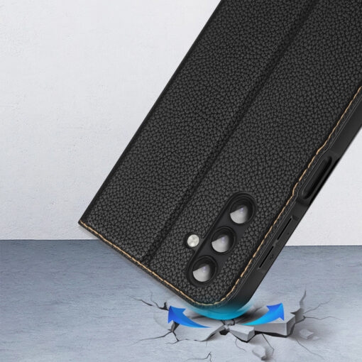 Samsung A14 kaaned kaarditaskuga Dux Ducis Skin X2 magnetiga sulguv must 11