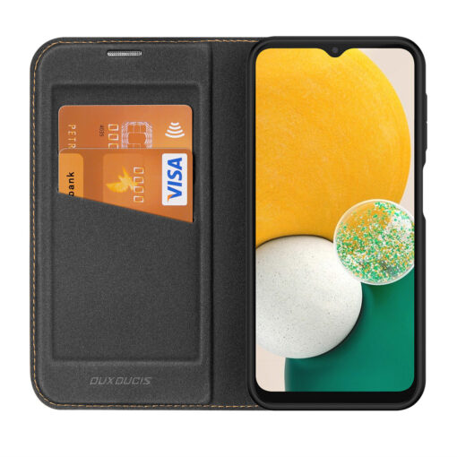Samsung A14 kaaned kaarditaskuga Dux Ducis Skin X2 magnetiga sulguv must 2