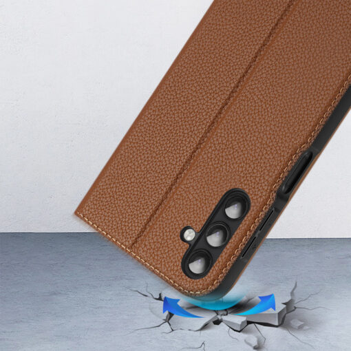 Samsung A14 kaaned kaarditaskuga Dux Ducis Skin X2 magnetiga sulguv pruun 11