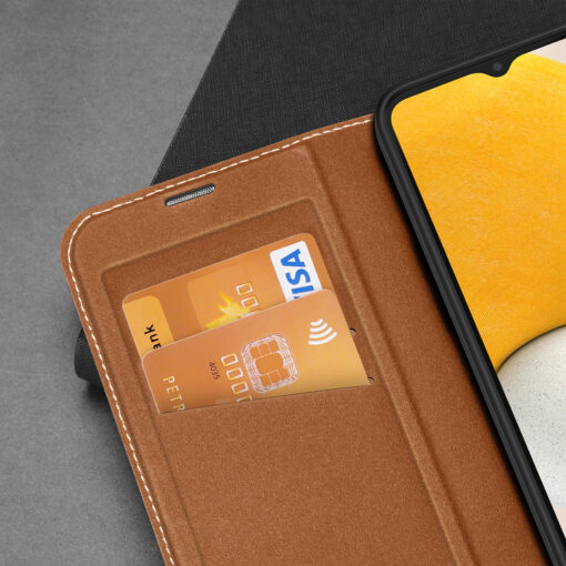 Samsung A14 kaaned kaarditaskuga Dux Ducis Skin X2 magnetiga sulguv pruun 6