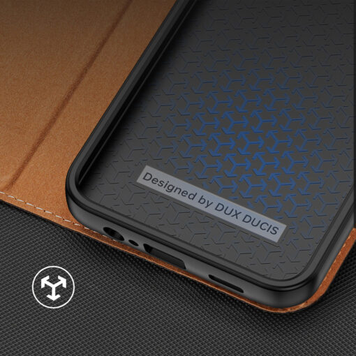 Samsung A14 kaaned kaarditaskuga Dux Ducis Skin X2 magnetiga sulguv pruun 8