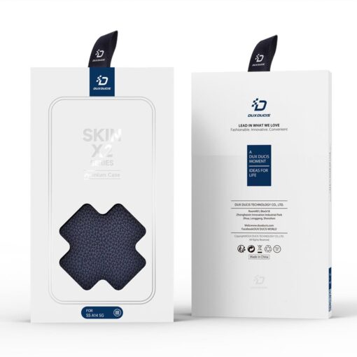 Samsung A14 kaaned kaarditaskuga Dux Ducis Skin X2 magnetiga sulguv sinine 12