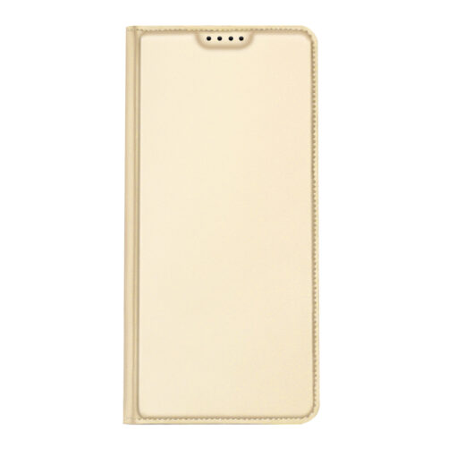 Samsung A14 kunstnahast kaaned kaarditaskuga DUX DUCIS Skin Pro kuldne 9
