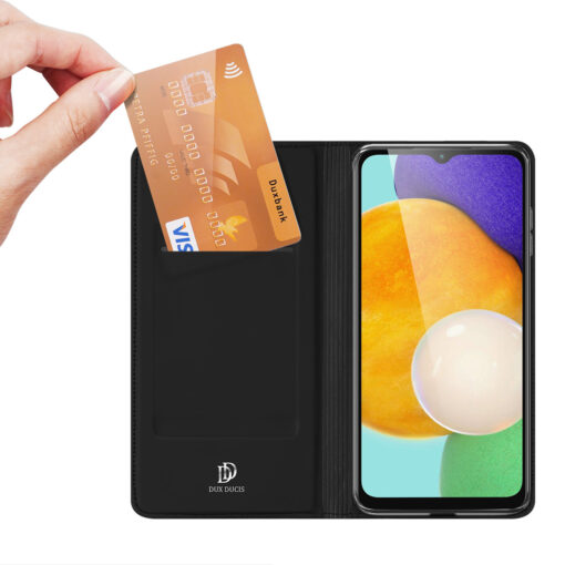 Samsung A14 kunstnahast kaaned kaarditaskuga DUX DUCIS Skin Pro must 1 1