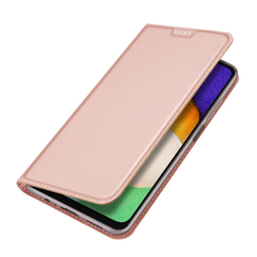 Samsung A14 kunstnahast kaaned kaarditaskuga DUX DUCIS Skin Pro roosa 3