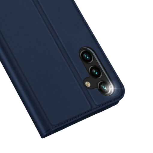 Samsung A14 kunstnahast kaaned kaarditaskuga DUX DUCIS Skin Pro sinine 2