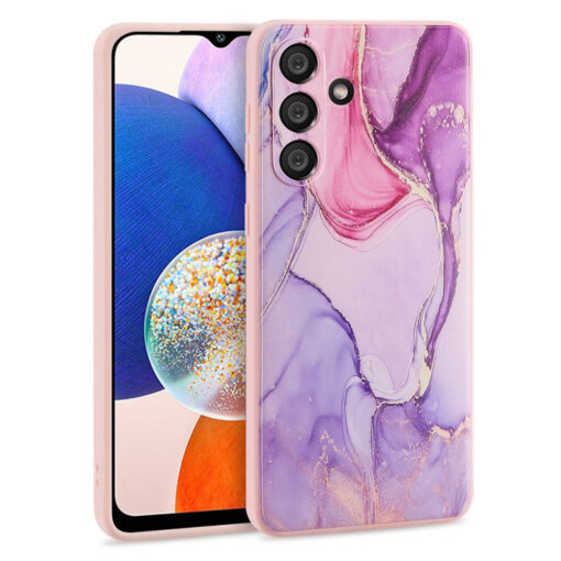 Samsung A14 umbris silikoonist roosa marmori imitatsiooniga