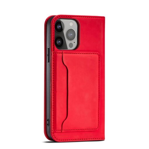 Samsung A34 kaaned kunstnahast kaarditaskutega punane 4