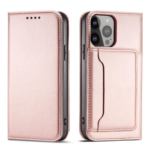 Samsung A34 kaaned kunstnahast kaarditaskutega roosa