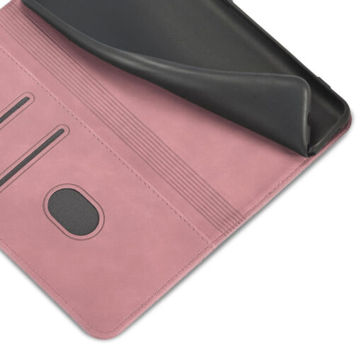 Samsung A34 kaaned vintage kunstnahast kaarditaskuga roosa 4