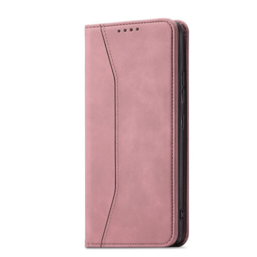 Samsung A34 kaaned vintage kunstnahast kaarditaskuga roosa 8