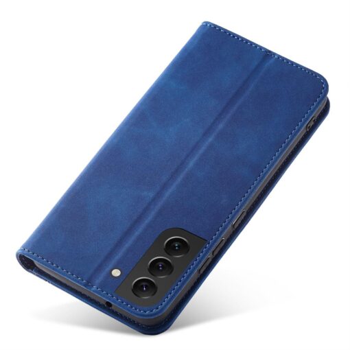 Samsung A34 kaaned vintage kunstnahast kaarditaskuga sinine 6