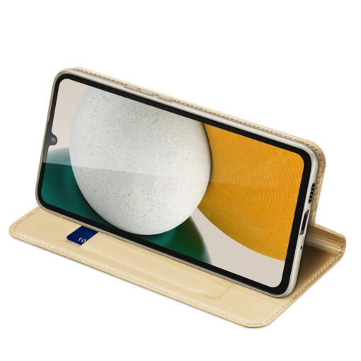 Samsung A34 kunstnahast kaaned kaarditaskuga DUX DUCIS Skin Pro kuldne 4