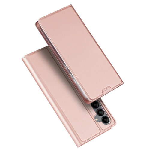 Samsung A34 kunstnahast kaaned kaarditaskuga DUX DUCIS Skin Pro roosa